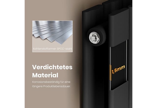 Emke Heizkörper 600x 300 Mm Badheizkörper Paneelheizkörper Kompaktheizkörper Vertikal, Doppellagig Heizkörper Bad Design Heizkörper Mittelanschluss 233w Schwarz