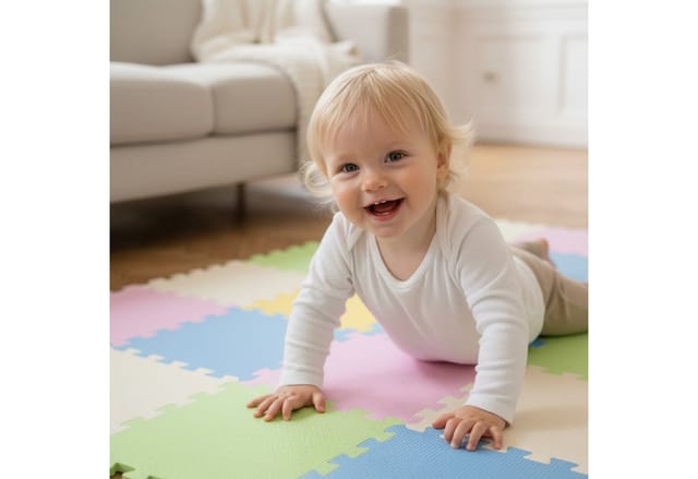 LittleTom Baby & Kinder Puzzlematte 30 x 30 cm 9 Stück Bunt