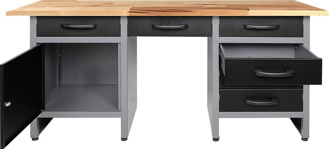 Ondis24 Werkbank Harry 160 cm 6 Schieber 1 Tür Werkstatteinrichtung
