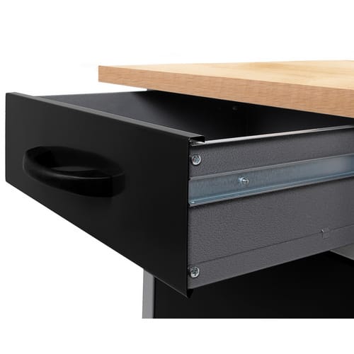 Ondis24 Werkstatt Set Wolle 160 cm mit Sitzraum Steckdosenleiste Werkstatteinrichtung Werkbank