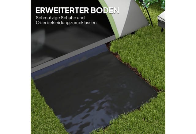 Outsunny Campingzelt Polyester Kunststoff 210L x 150B x 110H cm