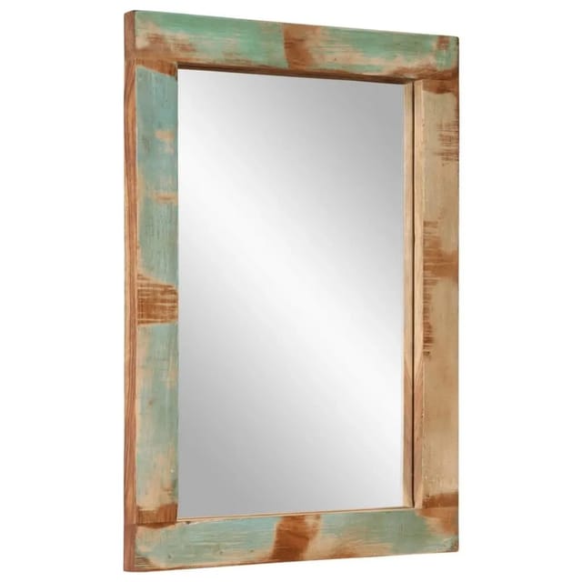 vidaXL Spiegel 70x50 cm Altholz Massiv und Glas 351984
