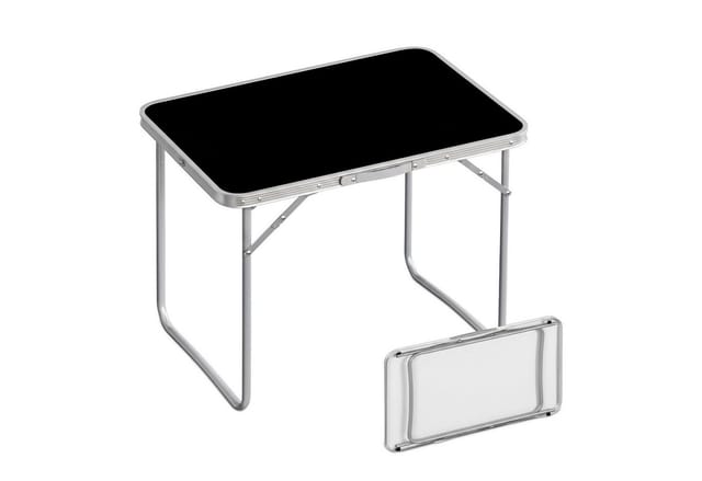 Relaxdays Campingtisch Eisen Schwarz Klappbar Wasserabweisend 68,5 cm x 80 cm x 60 cm 3,2 kg
