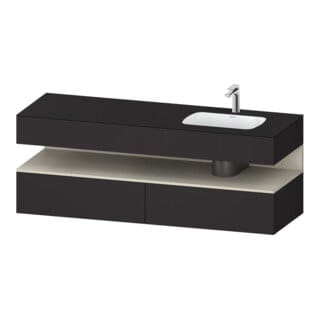 Duravit Einbauwaschtisch-Möbel-Set Qatego 160x50x60cm, Kon-WTU, B r, T m/Gr matt