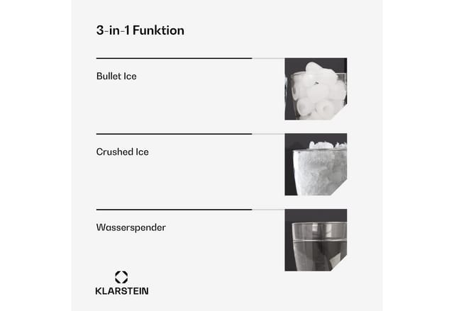 ArcticBlend 3in1 IceMaker 20 kg/24h Bullet Ice Crushed Ice Wasserspender