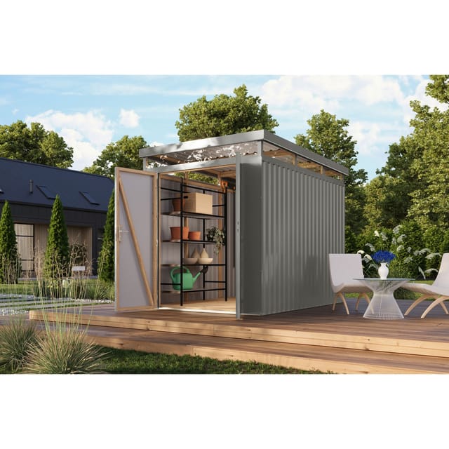 Metallgerätehaus Boldmere XXL im Set mit Anbaudach 2 m