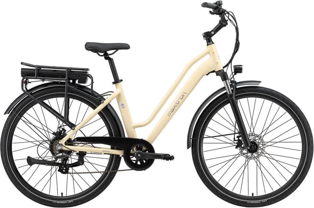 Maxtron Urban 7, City-E-Bike, unisex, 28" Zoll, creme-weiß