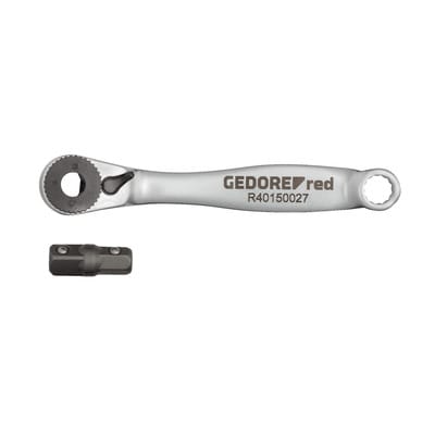 R40150027 Bit-Knarre Links/Rechts. 1/4 91 mm RSW6°+Adapter