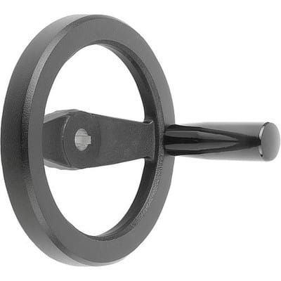2-SPEICHENHANDRAD D1=125 PASSBOHRUNG MIT NUT D2=12H7, B3=4, T=13,8, ALUMINIUM, SCHWARZ PULVERBESCHICHTET, (K0162.31125X12)