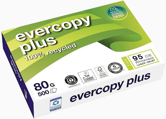 CLAIREFONTAINE Kopierpapier Clairefontaine Evercopy Kopierpapier. DIN A4, 80 g/m², Recyclingpapier