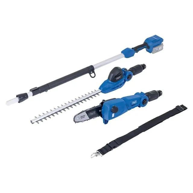 Multifunktionswerkzeug 2 In 1 - Scheppach - C-phts410-x - Batterie 20v 2,0ah - Teleskopstange - Softgrip-griff