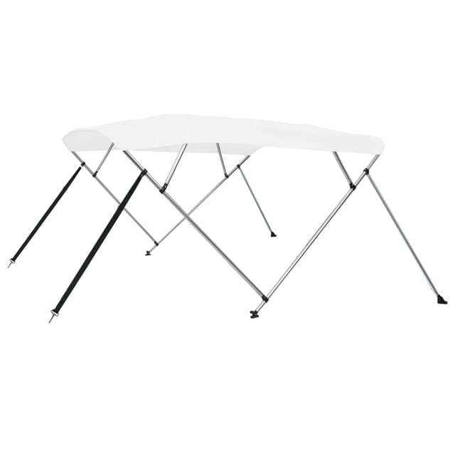 Bimini-überdachung Mit 4 Bügeln Weiß 243x180x137 Cm