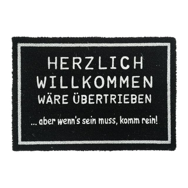 Kokosnuss-fußmatte, 60 X 40 Cm, Mit Witzigem Spruch, Rutschfest