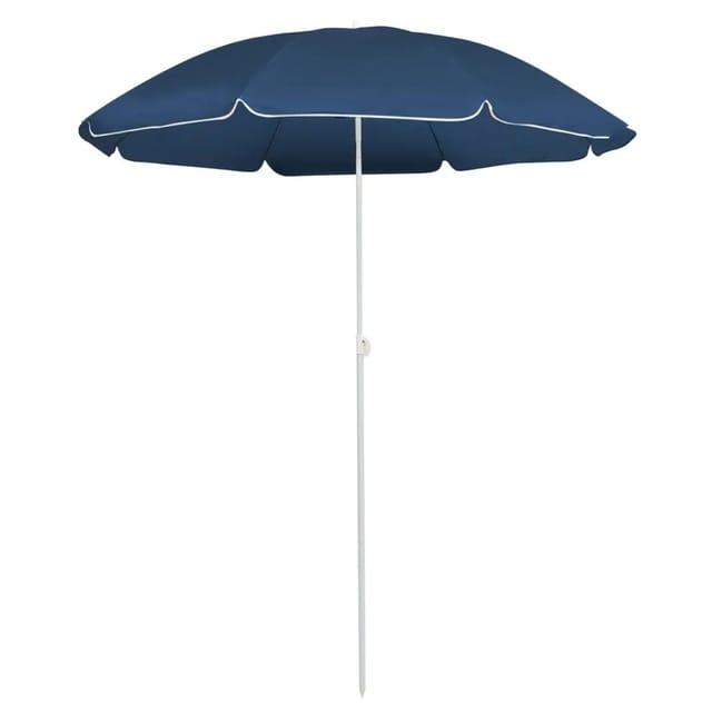 Sonnenschirm Mit Stahlmast Blau 180 Cm Vidaxl
