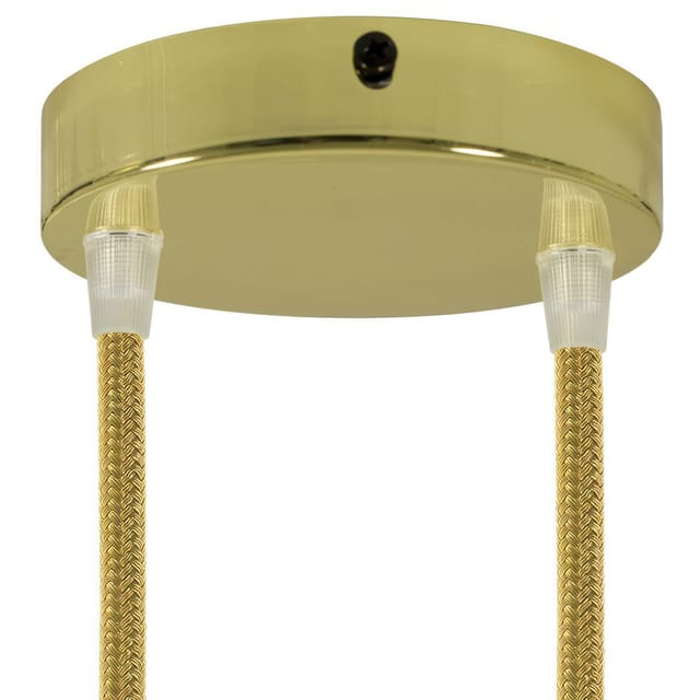 Creative Cables - Creative-cables Italia Kit Zylindrische Metallrosette Durchmesser 12 Cm 2 Löcher Messing Krm572fgo