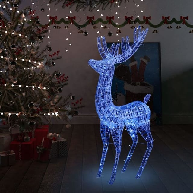 Led-rentier Xxl Acryl Weihnachtsdeko 250 Led 180 Cm Blau Vidaxl