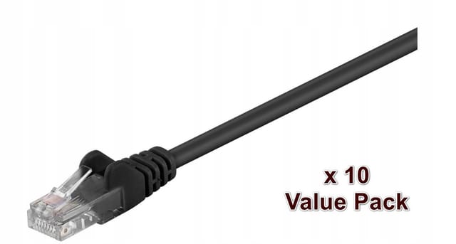 U/utp Cat5e 5m Schwarz 10 Stück - Microconnect