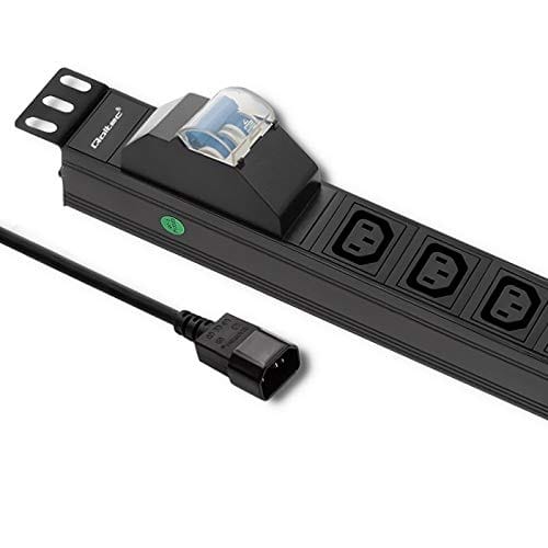 Cb Überspannungsschutz Steckdosenleiste Für 19" Rack Schrank 1he 10a Pdu 8xiec C13 2m