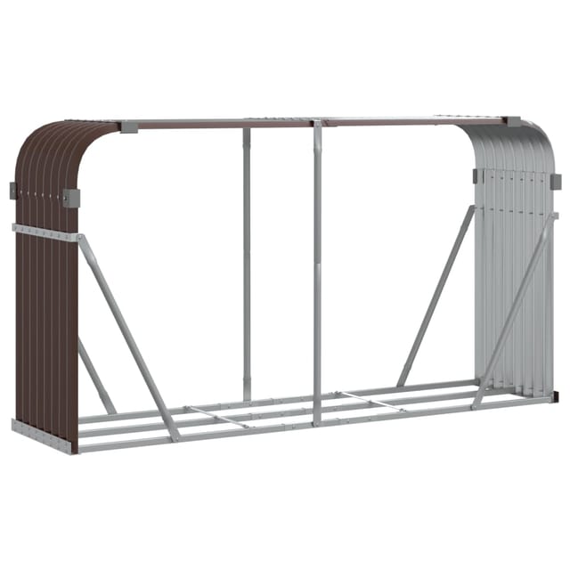 Kaminholzunterstand Braun 180x45x100 Cm Verzinkter Stahl Vidaxl