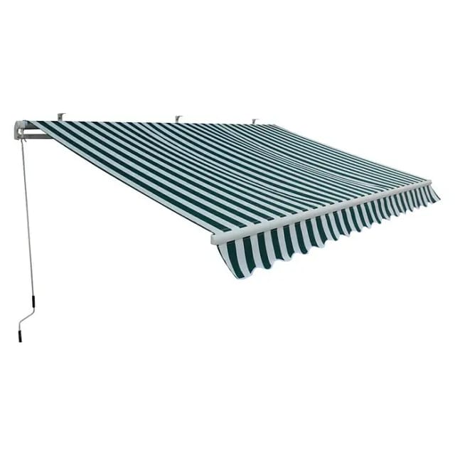 Sunfun Gelenkarmmarkise (Grün/Weiß, Breite: 3 m, Ausfall: 2 m)