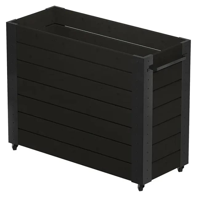 Plus Pflanzkasten Cubic (Außenmaß (L x B x H): 120 x 50 x 95 cm, Holz, Schwarz)