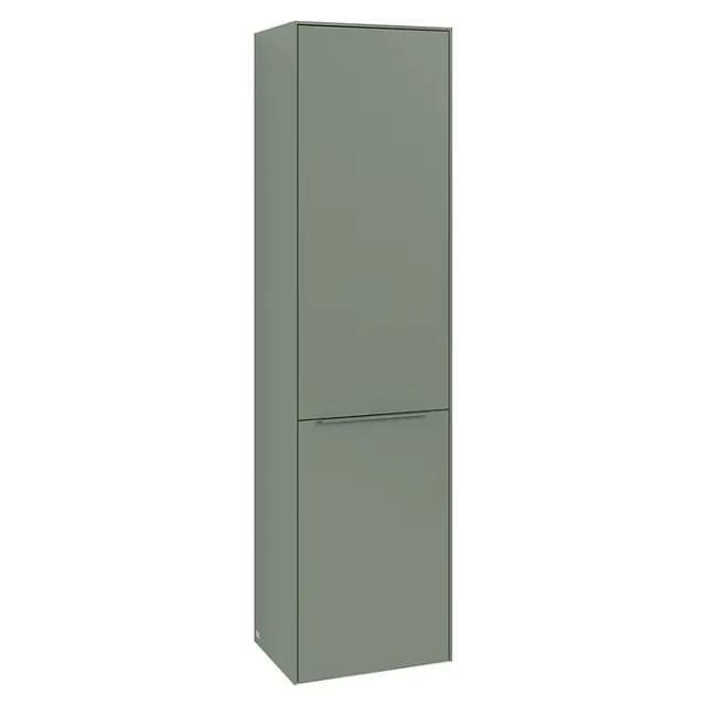 Villeroy & Boch Subway 3.0 Hochschrank (B x T x H: 40 x 36,2 x 171 cm, 1x Klappe mit Wäschekorb, 1x Tür, Soft Green, Farbe Griff: Soft Green, DIN Ansc
