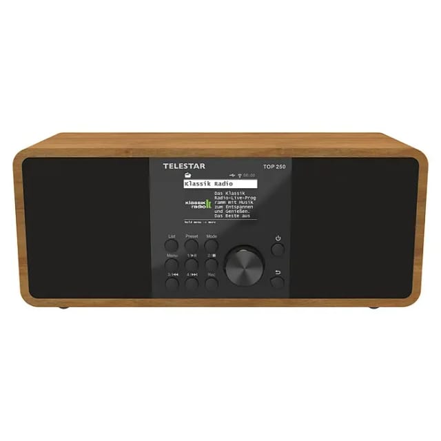 Telestar Internetradio Top 250 (L x B x H: 13 x 27,6 x 11,8 cm, Braun)