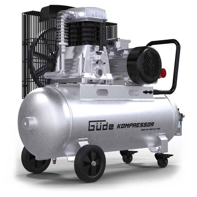 Güde Kompressor 600/10/100 VZ-PRO (4.000 W, Max. Druck: 10 bar, 100 l, Schmierung: Ölgeschmiert)