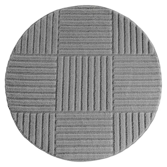 Kurzflorteppich Art 1123 (Silber, Durchmesser: 120 cm, 100 % Polypropylen)