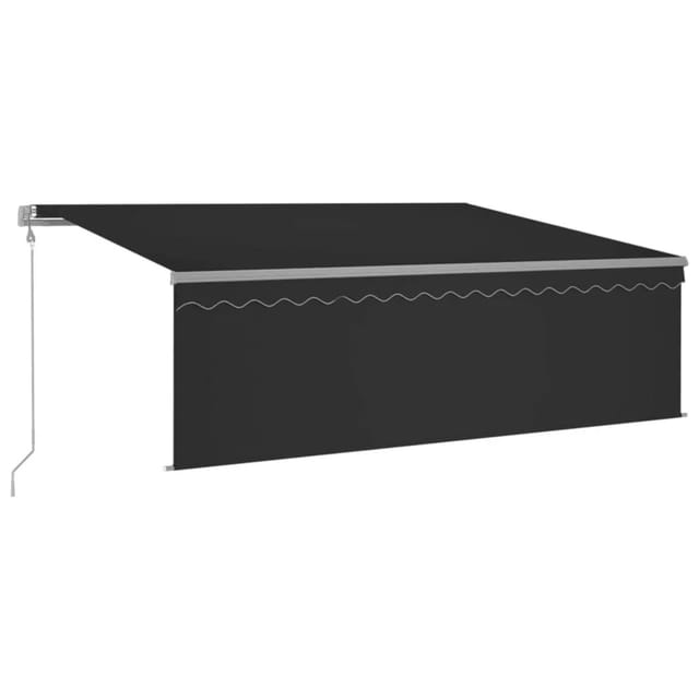 vidaXL Markise Automatisch Einziehbar mit Volant 4x3 m Anthrazit 3069429