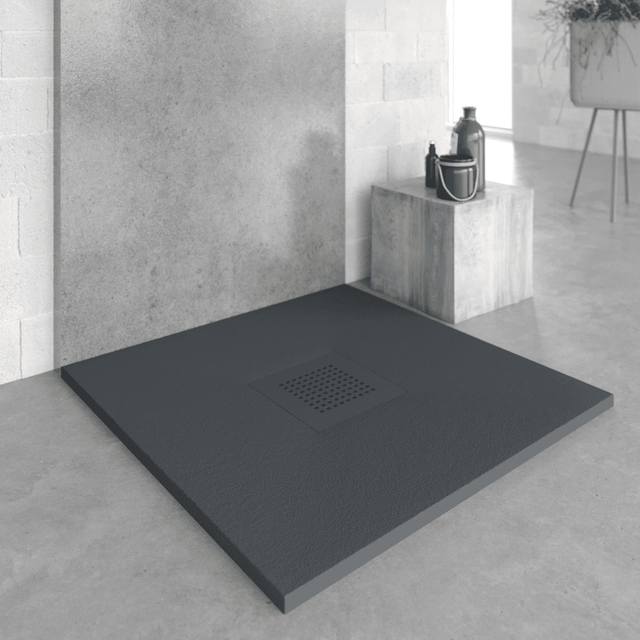 Stano Mineralguss Duschwanne Extra Flach Slate Anthrazit 70x90cm