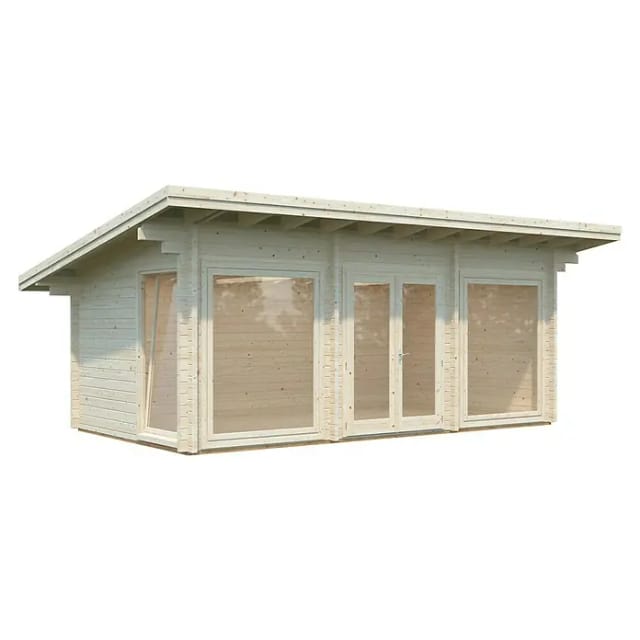 Palmako Heidi Holz-Gartenhaus Natur Flachdach Unbehandelt 620 cm x 340 cm