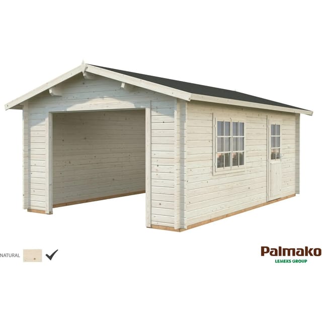 Palmako Holzgarage Roger ohne Tor 360 cm x 550 cm