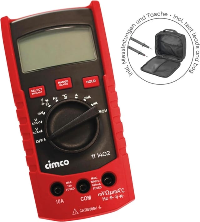 CIMCO 111491 - Multimeter, AC/DC, digital, TRMS