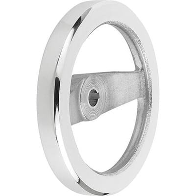 2-SPEICHENHANDRAD D1=250 PASSBOHRUNG MIT NUT D2=26H7, B3=8, T=29,3, ALUMINIUM, OHNE GRIFF