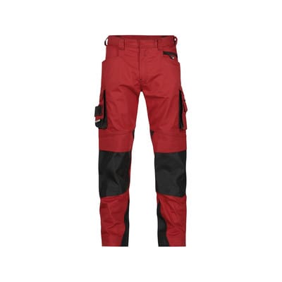 Nova Arbeitshose mit Kniepolstertaschen, rot/schwarz, Schrittlänge Standard, Größe 53