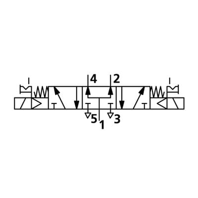 5/3-Wegeventil, elektropneu., Mitte belüft., G 1/8, 12 V DC (517.53.18.PC.12D)
