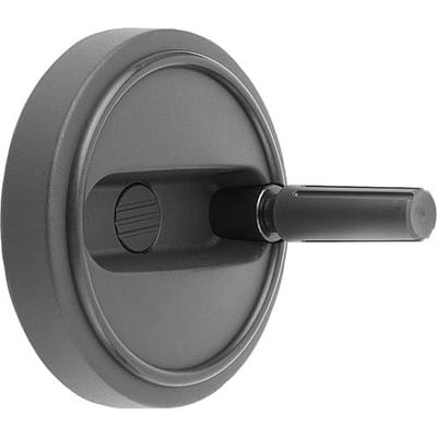 HANDRAD GR.3, D1=125, FORM:C PASSBOHRUNG MIT NUT, D2=12H7, B3=4, T=13,8, THERMOPLAST SCHWARZGRAU, (K0257.031251204)