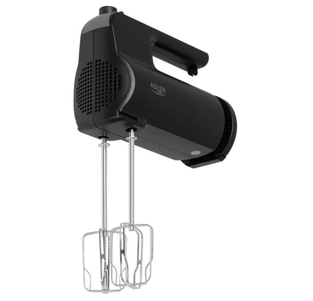 Adler Handmixer AD 4230, 5 Geschwindigkeiten, Turbo Funktion, Mixer, Knethaken, schwarz