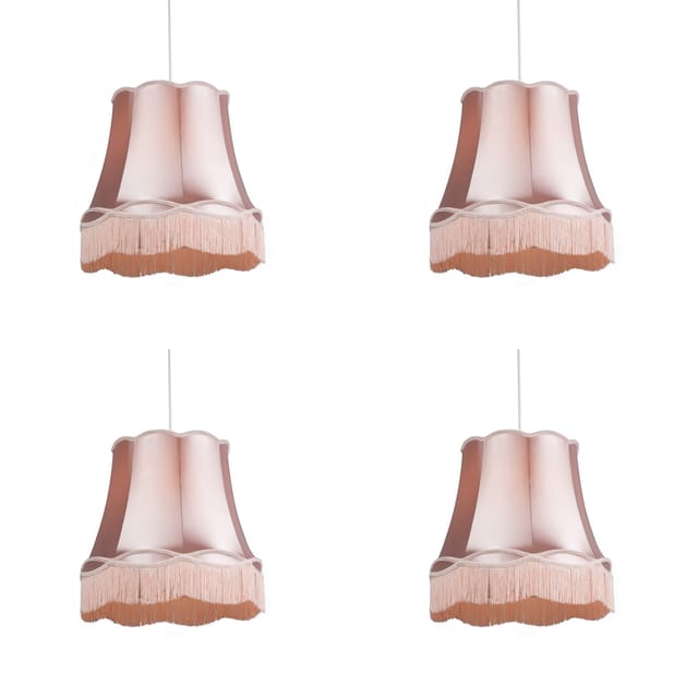 4er Set Retro Hängeleuchten Pink 45 Cm - Granny