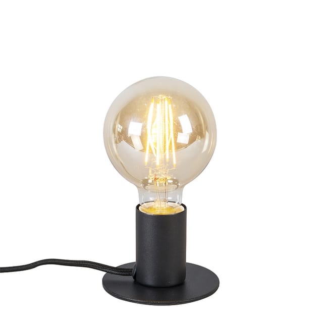 Qazqa Moderne Tischlampe Schwarz - Facil