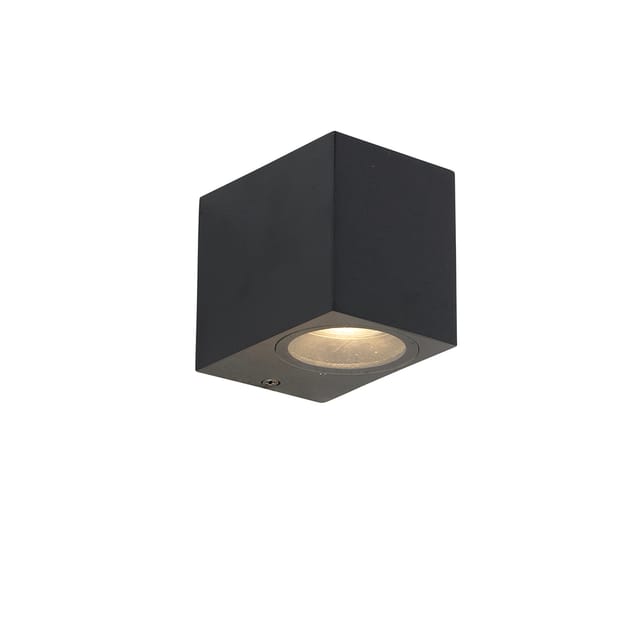 Qazqa Moderne Wandleuchte Schwarz Gu10 50mm Ip44 - Baleno