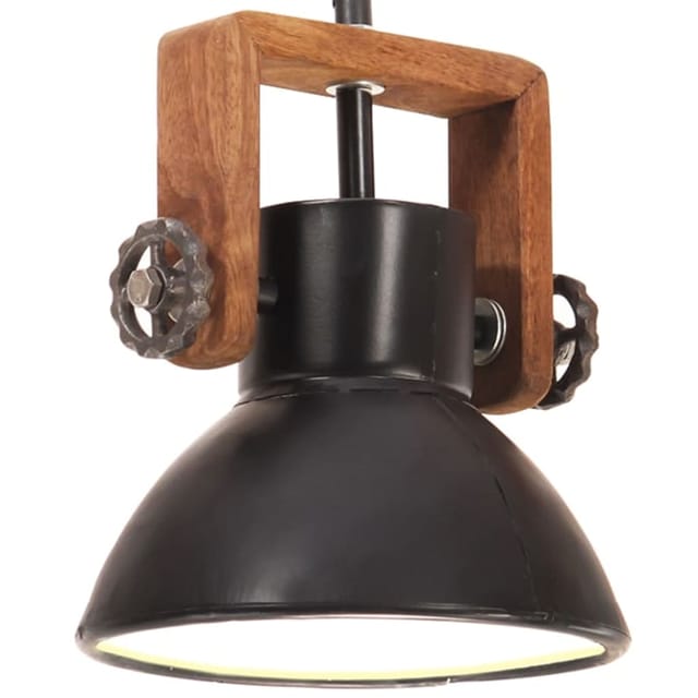 Hängelampe Industriestil 25 W Schwarz Rund 19 Cm E27
