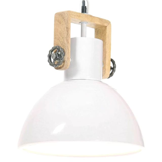 Hängelampe Industriestil 25 W Weiß Rund 30 Cm E27