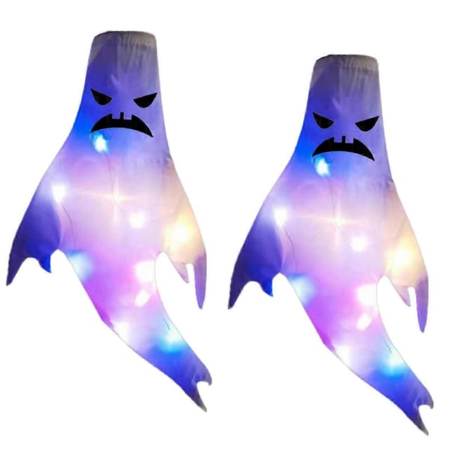 Halloween-dekoration, Leuchtender Geisteranhänger, Hängedekoration, B--