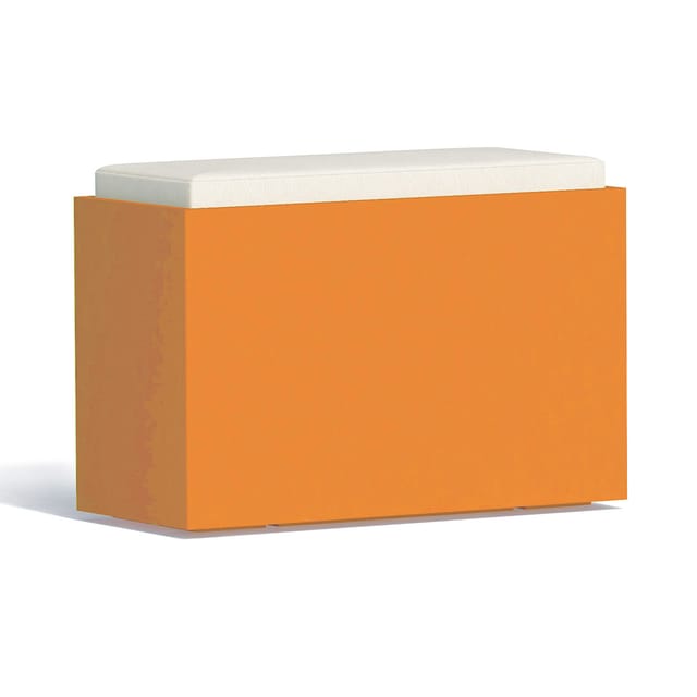 Sitzbank Rechteckig Aus Harz Mod. Roomy 80x35 Cm Orange