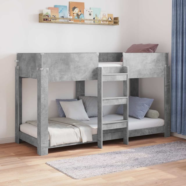 Etagenbett Für Kinder Beton Grau 75 X 190 Cm Holzwerkstoff