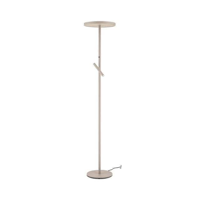 [neuwertig] B-ware Teide Stehleuchte Leselampe Led Dimmer Beige Aluminium Stahl Metall