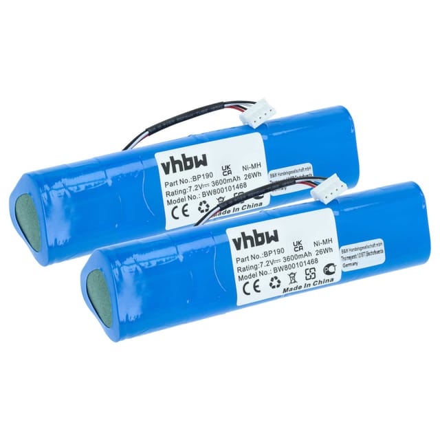 Vhbw 2x Akku Kompatibel Mit Fluke Scopemeter 196c, 192, 196, 192b, 199, 196b Oszilloskop, Messgerät (3600 Mah, 7,2 V, Nimh)