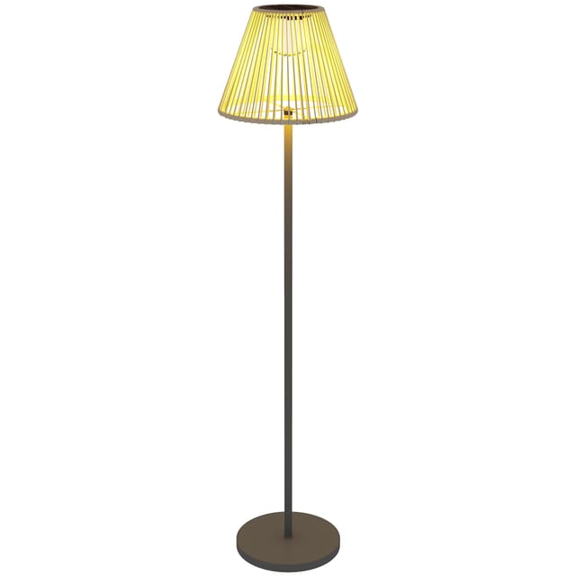 Solar Stehlampe Rattan Solarlampen Mit Lichtsensor 25 Leds Automatisch Solarleuchte Im Boho-stil Ip44 Wasserdichte Solarlampe Outdoor Lampe Für Garten Balkon Außen Rasen Ø33x135 Cm